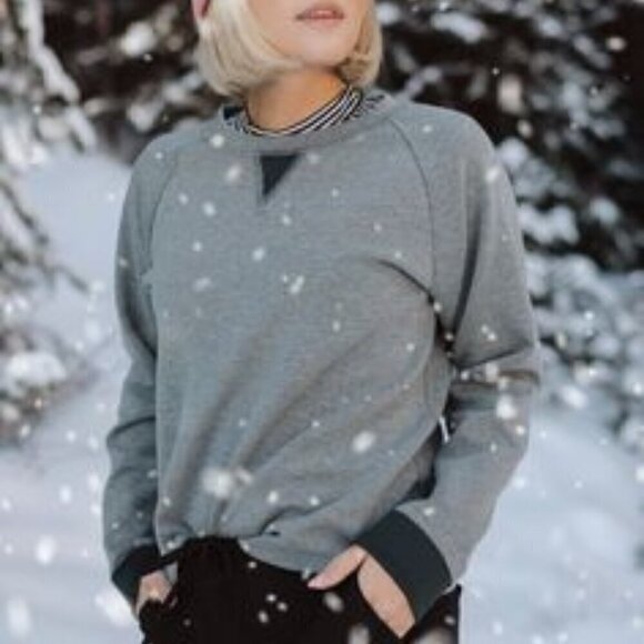 Albion Fit Neo Crop Sweatshirt Gray XS - Picture 1 of 9